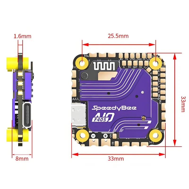 SpeedyBee F405 AIO Flight Cont - огляд і ціна Fpv Drone Esc